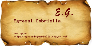 Egressi Gabriella névjegykártya