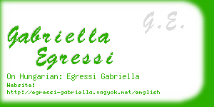 gabriella egressi business card